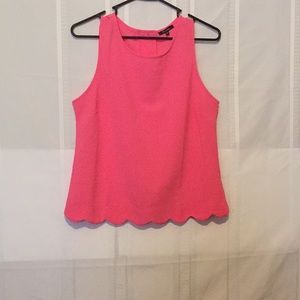 Pink sleeveless blouse